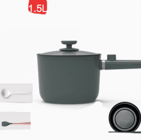 Mini Hot Pot Portable Electric Cooking Pot Mini Plug-in Household (Option: Blue Set1-US)