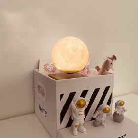 Moon Earth Maglev Moon Planet Small Night Light Atmosphere Light (Option: Dark moon-Basics-USB)