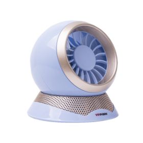 Large Displacement Fan Turbine Mini USB Home Office Car Desktop Create Appliances (Option: Blue-USB)