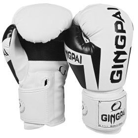 Boxing Gloves Sanda Gloves Training Boxing Glove (Option: White-6oz)