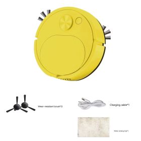 Sweeping Robot Automatic Household Mini Cleaning Machine USB Rechargeable Smart Vacuum Cleaner (Color: Yellow)