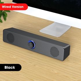 4D Surround Soundbar Bluetooth 5.0 Computer Speakers Wired Stereo Subwoofer Sound Bar for Laptop PC Home Theater TV Aux Speaker (Color: Only Wired Speaker, Ships From: China)