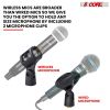 5 Core Universal Small Desktop Microphone Stand Height Adjustable 15.35 to 21.25" Tabletop Low Profile Short Stand For Dynamic Wired Mic Samson Q2U Sh