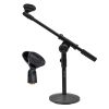 5 Core Universal Small Desktop Microphone Stand Height Adjustable 15.35 to 21.25" Tabletop Low Profile Short Stand For Dynamic Wired Mic Samson Q2U Sh