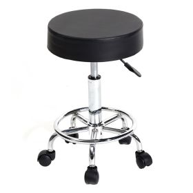 Saddle Stool Ha Ha Feet Rotation Bar Stool YJ (Color: black)