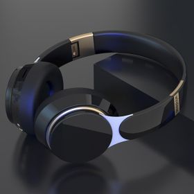 Wireless On-Ear Headphones With Purebass Sound; Surround Sound Headphones; Noise Cancelling (Color: black)