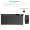 Wireless Keyboard and Mouse 2.4GHz Multimedia Mini Keyboard Mouse Combos USB Receiver