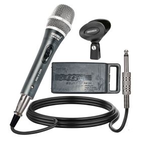 Microphone Professional Audio Dynamic Cardiod Karaoke Singing Dj Audio Hand held Wired Music 5 Core ND-7800x (Color: black)