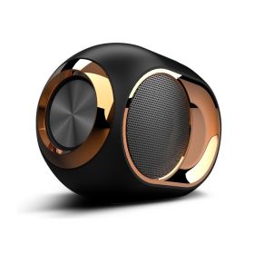 Olden Golden Retro Mini Gramophone Style Bluetooth Speaker (Color: black)
